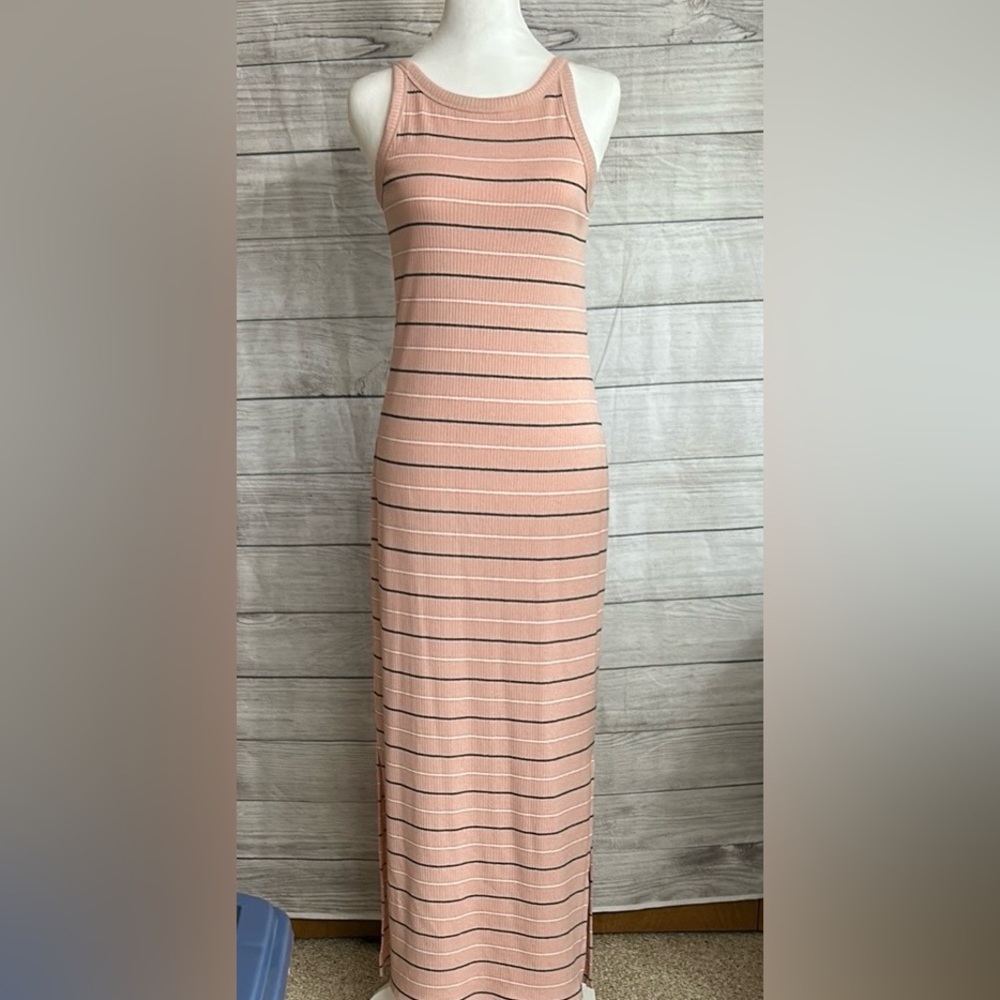 A New Day Pink and Gray Maxi Dress